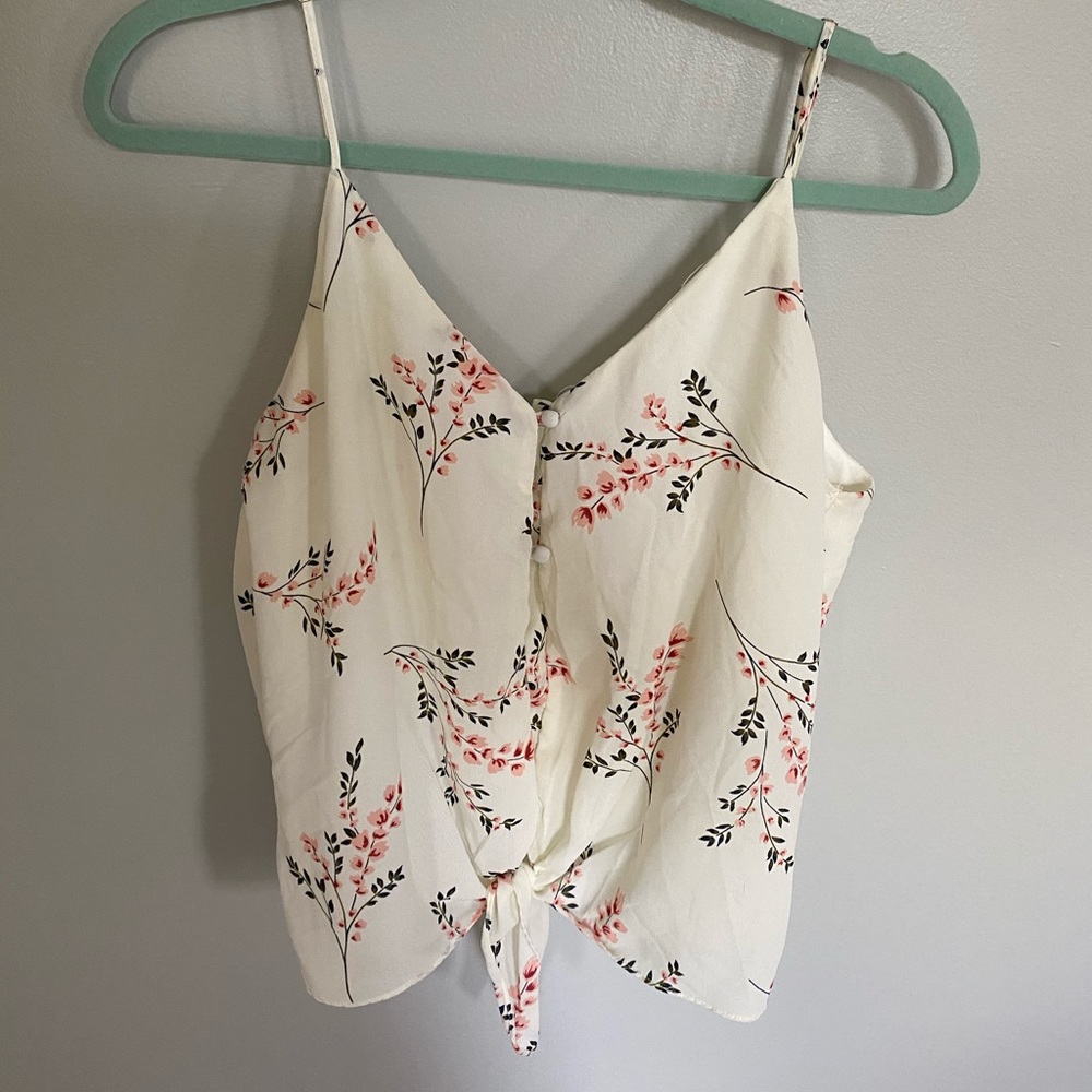 White Floral Tank